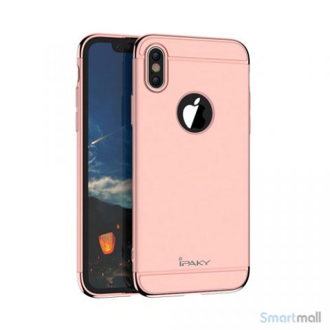 Luksuriøst IPAKY 3-i-1 cover til iPhone X / 10 - Pink