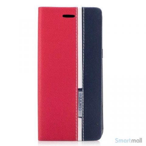 Lækker kontrastfarvet cover m:kortholder til Samsung Galaxy S8 – Rød