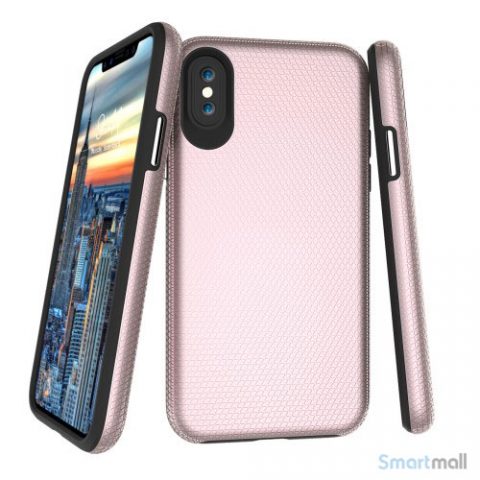 Dobbeltbeskyttende TPU-cover med shock absorbering til iPhone X/10 - Rose guld