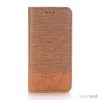 Toothpick Texture flip læderpung med stand til iPhone X / 10 - Brun