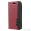 Lækkert to-farvet lædercover m/kortholder & stand til iPhone X/10 - Rød